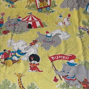 RARE Vintage Sears Disney Dumbo Top sheet  Fabric  - Walt Disney Productions